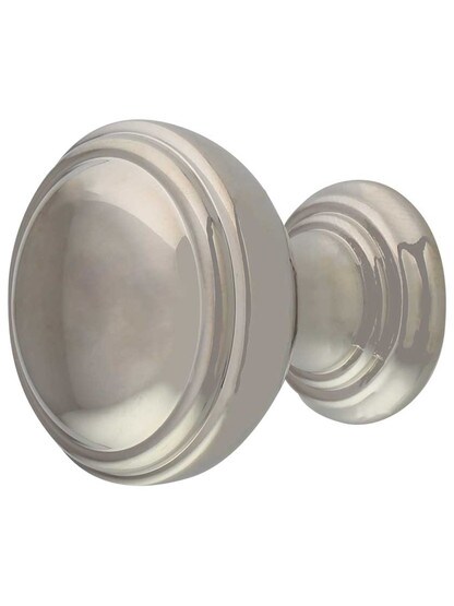 Tiffany Cabinet Knob - 1 1/4 inch Diameter in Polished Nickel.